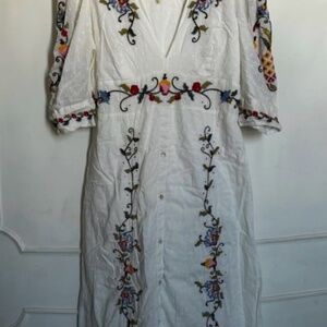embroided Hand made dress Farm Rio
